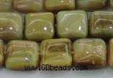 CTE1528 15.5 inches 14*14mm square golden tiger eye beads wholesale