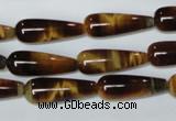 CTE153 15.5 inches 8*22mm teardrop yellow tiger eye gemstone beads