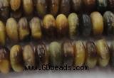 CTE1547 15.5 inches 6*10mm rondelle golden & blue tiger eye beads