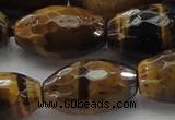 CTE1584 15.5 inches 15*20mm faceted rice yellow tiger eye beads