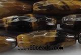 CTE1587 15.5 inches 10*30mm faceted rice yellow tiger eye beads