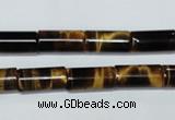 CTE164 15.5 inches 5*10mm column yellow tiger eye gemstone beads