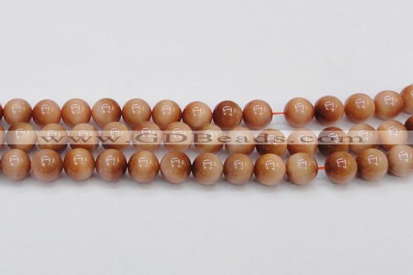 CTE1654 15.5 inches 12mm round sun orange tiger eye beads