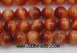 CTE1660 15.5 inches 4mm round sun orange tiger eye beads