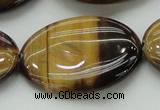 CTE1721 15.5 inches 30*40mm oval yellow tiger eye beads wholesale