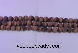 CTE1770 15.5 inches 4mm round matte yellow tiger eye beads