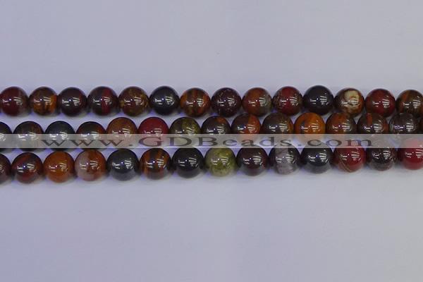 CTE1794 15.5 inches 12mm round red iron tiger beads wholesale