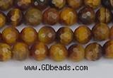 CTE1827 15.5 inches 6mm faceted round yellow tiger eye beads