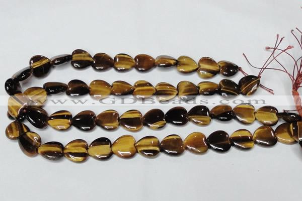 CTE184 15.5 inches 20*20mm heart yellow tiger eye gemstone beads