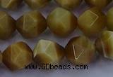 CTE1904 15.5 inches 12mm faceted nuggets golden tiger eye beads