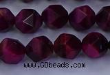 CTE1907 15.5 inches 8mm faceted nuggets red tiger eye beads