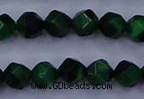 CTE1921 15.5 inches 6mm faceted nuggets green tiger eye beads