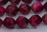 CTE1943 15.5 inches 10mm faceted nuggets red tiger eye beads