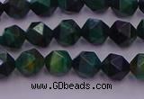 CTE1946 15.5 inches 6mm faceted nuggets green tiger eye beads