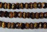 CTE199 15.5 inches 7*10mm faceted rondelle yellow tiger eye gemstone beads