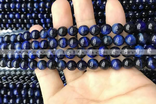 CTE2037 15.5 inches 8mm round blue tiger eye beads wholesale