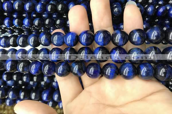 CTE2039 15.5 inches 12mm round blue tiger eye beads wholesale