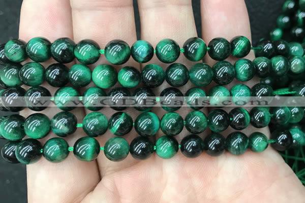 CTE2052 15.5 inches 8mm round green tiger eye beads wholesale