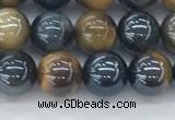 CTE2085 15.5 inches 6mm round AB-color blue & yellow tiger eye beads