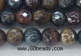 CTE2093 15.5 inches 6mm faceted round AB-color mixed tiger eye beads