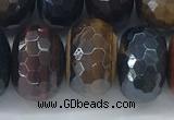 CTE2107 12*18mm faceted rondelle AB-color mixed tiger eye beads