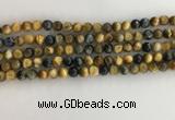 CTE2120 15.5 inches 6mm round golden & blue tiger eye beads