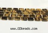 CTE2132 15.5 inches 13*18mm rectangle yellow tiger eye beads