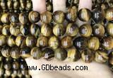 CTE2151 15.5 inches 14mm round yellow tiger eye beads wholesale