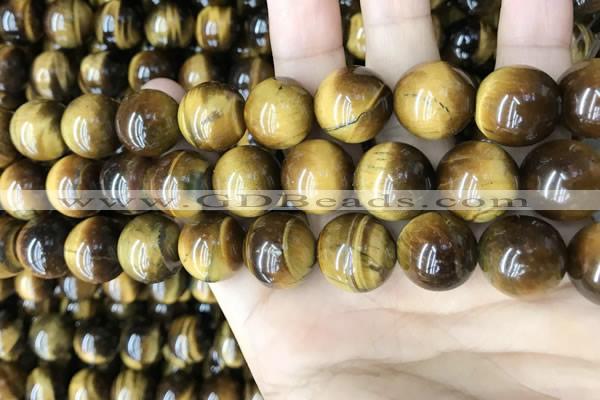 CTE2153 15.5 inches 18mm round yellow tiger eye beads wholesale