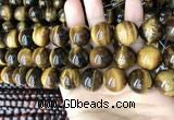 CTE2154 15.5 inches 20mm round yellow tiger eye beads wholesale