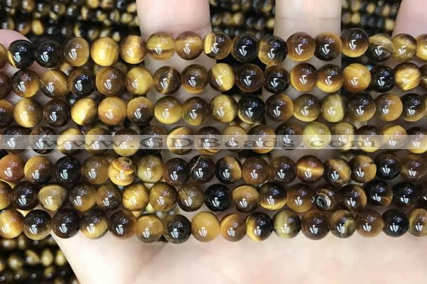 CTE2158 15.5 inches 6mm round yellow tiger eye gemstone beads