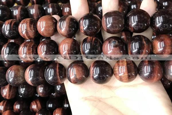 CTE2188 15.5 inches 20mm round red tiger eye gemstone beads