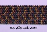 CTE2218 15.5 inches 4mm round colorful tiger eye gemstone beads