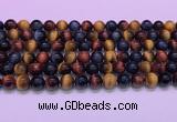 CTE2220 15.5 inches 8mm round colorful tiger eye gemstone beads