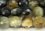 CTE2310 15 inches 6mm faceted round golden & blue tiger eye beads