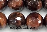 CTE2346 15 inches 10mm faceted round red tiger eye beads