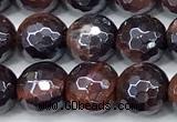 CTE2349 15 inches 6mm faceted round AB-color red tiger eye beads