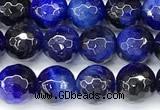 CTE2399 15 inches 6mm facted round blue tiger eye beads