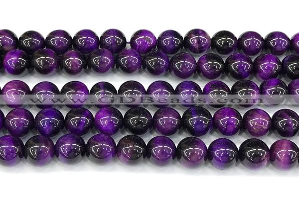 CTE2415 15 inches 10mm round purple tiger eye beads