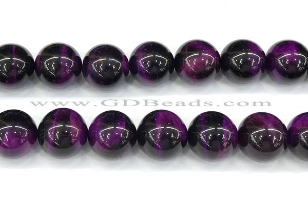 CTE2418 15 inches 16mm round purple tiger eye beads