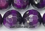 CTE2422 15 inches 12mm faceted round purple tiger eye beads