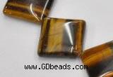 CTE30 15.5 inches 20*20mm diamond yellow tiger eye beads wholesale