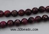 CTE472 15.5 inches 8mm faceted round red tiger eye beads wholesale