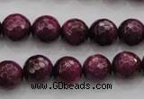 CTE474 15.5 inches 12mm faceted round red tiger eye beads wholesale