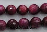 CTE475 15.5 inches 14mm faceted round red tiger eye beads wholesale