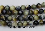 CTE551 15.5 inches 6mm round golden & blue tiger eye beads