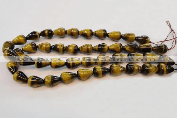 CTE609 15.5 inches 13*18mm teardrop yellow tiger eye beads wholesale