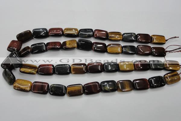 CTE64 15.5 inches 13*18mm rectangle mixed tiger eye gemstone beads