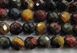 CTE712 15.5 inches 8mm faceted round mixed color tiger eye beads