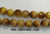 CTE902 15.5 inches 8mm faceted round golden tiger eye beads